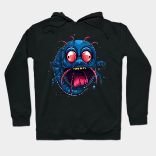 Blue Shrimp Smiling Hoodie